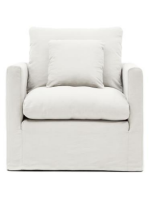 CELIDA armchair in cotton and linen removable