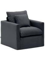 MANHATTAN Sillón desenfundable de algodón y lino