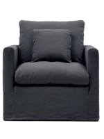 MANHATTAN Sillón desenfundable de algodón y lino