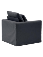 MANHATTAN Sillón desenfundable de algodón y lino