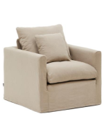 LIRICA Fauteuil amovible en coton et lin