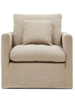 LIRICA Fauteuil amovible en coton et lin