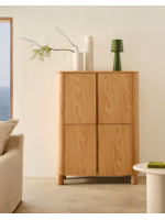 SKELLIG Buffet haut 100x134h cm en placage de frêne finition naturelle