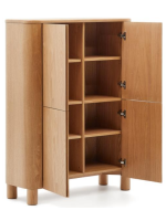 SKELLIG high sideboard 100x134h cm in ash veneer natural finish