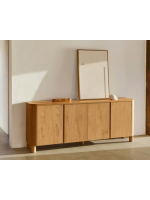 SKELLIG madia 200x79h cm in impiallacciatura di frassino finitura naturale