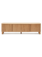 SKELLIG TV stand 200x52h cm in ash veneer natural finish