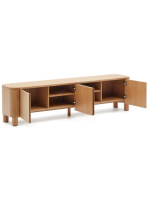 SKELLIG TV stand 200x52h cm in ash veneer natural finish