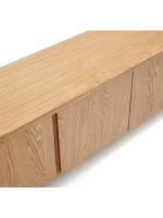 SKELLIG Meuble TV 200x52h cm en placage de frêne finition naturelle
