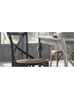 SALINA Farbwahl in Ulmenholz mit Sitz in natürlichen Rattan Stuhl