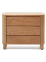 SKELLIG Commode 120x80 h cm en placage de frêne finition naturelle