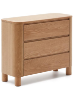 SKELLIG Commode 120x80 h cm en placage de frêne finition naturelle