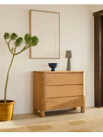 SKELLIG Kommode 120x80h cm in Eschenfurnier Naturfinish