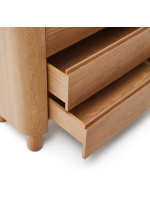 SKELLIG chest of drawers 120x80h cm in ash veneer natural finish