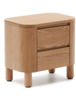 SKELLIG night table in ash veneer natural finish
