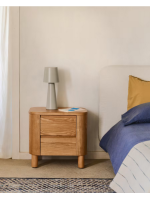 SKELLIG night table in ash veneer natural finish