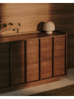 ASTANA 200x80h cm sideboard in solid walnut wood and walnut veneer