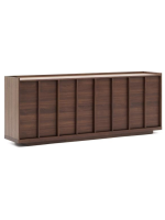 ASTANA buffet 200x80h cm en bois de noyer massif et placage de noyer