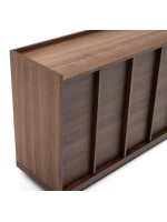 ASTANA 200x80h cm sideboard in solid walnut wood and walnut veneer