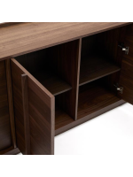 ASTANA 200x80h cm sideboard in solid walnut wood and walnut veneer
