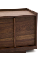ASTANA meuble TV 200x45h cm en bois de noyer massif et placage de noyer