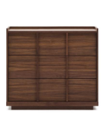 ASTANA comò 100x78h cm in legno massello di noce e impiallacciatura di noce