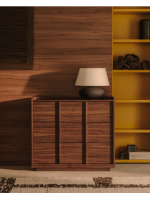 ASTANA comò 100x78h cm in legno massello di noce e impiallacciatura di noce