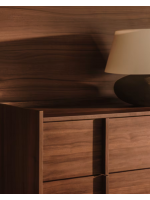 ASTANA comò 100x78h cm in legno massello di noce e impiallacciatura di noce