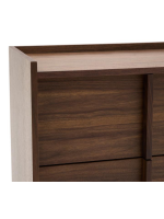 ASTANA commode 100x78h cm en bois de noyer massif et placage de noyer