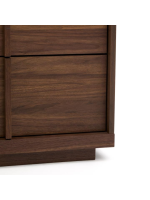 ASTANA cómoda 100x78h cm en madera maciza de nogal y chapa de nogal