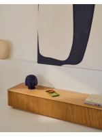 GERUSAL TV cabinet 200x30h cm with drawers in oak veneer