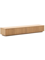 GERUSAL TV cabinet 200x30h cm with drawers in oak veneer