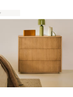 GERUSAL Kommode 90x80h cm mit Schubladen aus Eichenfurnier