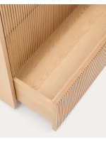 GERUSAL comò 90x80h cm con cassetti in impiallacciatura in rovere