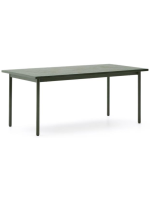 EMEN fester Tisch 223x101 aus grün verzinktem Stahl und Fliesenplatte für den Außen und Innenbereich