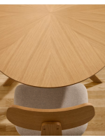ALBENT table fixe 180x110 plateau plaqué chêne et pieds en bois massif living design
