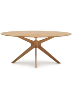 ALBENT table fixe 180x110 plateau plaqué chêne et pieds en bois massif living design