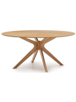 ALBENT tavolo fisso 180x110 piano in impiallacciatura di rovere e gambe in legno massello living design