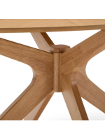 ALBENT tavolo fisso 180x110 piano in impiallacciatura di rovere e gambe in legno massello living design