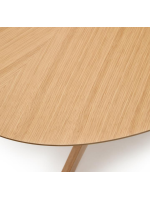ALBENT tavolo fisso 180x110 piano in impiallacciatura di rovere e gambe in legno massello living design
