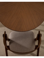 LOFOTEN tavolo fisso 180x110 piano in impiallacciatura di noce e gambe in legno massello living design