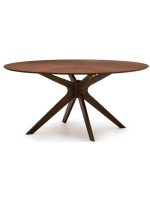 LOFOTEN tavolo fisso 180x110 piano in impiallacciatura di noce e gambe in legno massello living design