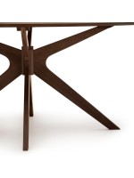 LOFOTEN table fixe 180x110 plateau plaqué noyer et pieds en bois massif living design
