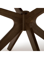 LOFOTEN tavolo fisso 180x110 piano in impiallacciatura di noce e gambe in legno massello living design
