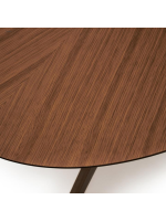 LOFOTEN tavolo fisso 180x110 piano in impiallacciatura di noce e gambe in legno massello living design