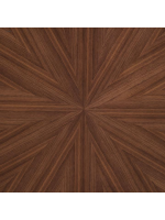 BATILDE Mesa Ø 120 tapa chapada en nogal y patas de madera maciza diseño living