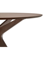 BATILDE Tisch Ø 120 Platte aus Walnussfurnier und Massivholzbeine Living Design