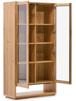 AIRONE vitrine 100x185 h placage chêne