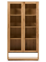 AIRONE vitrine 100x185 h placage chêne