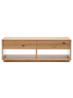 AIRONE tavolino 2 cassetti 140x60 cm in impiallacciato rovere