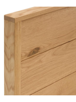 AIRONE lit double avec sommier 160x200 ou 180x200 en placage de chêne et bois de chêne massif avec finition naturelle